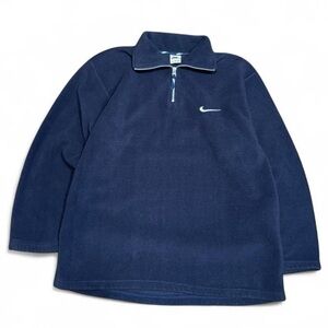 Vintage 80s Nike Quarter Zip Fleece Hoodie Made in USA